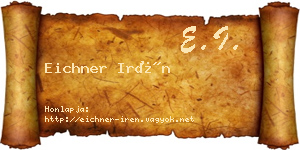 Eichner Irén névjegykártya